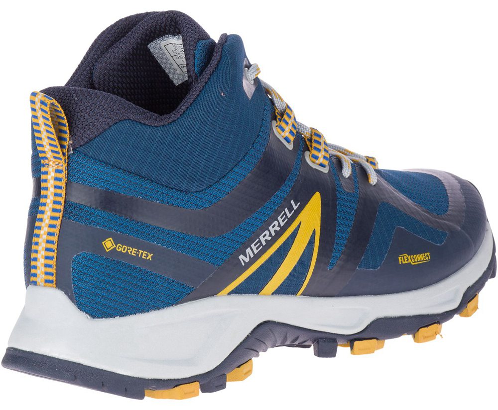 Kozaki Merrell Męskie Niebieskie - Mqm Flex 2 Mid Gore-Tex® - 758609-ARL